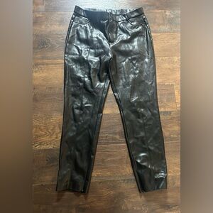 Faux leather size 12 pants zippers on the bottom